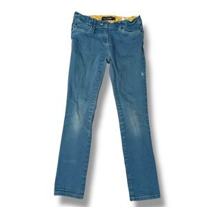 Mini Boden Girls Blue Slim Straight Leg Jeans Adjustable Waist Size 11Y 32440